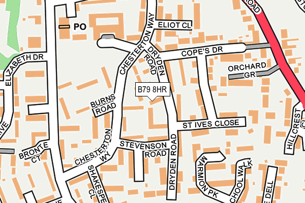 B79 8HR map - OS OpenMap – Local (Ordnance Survey)
