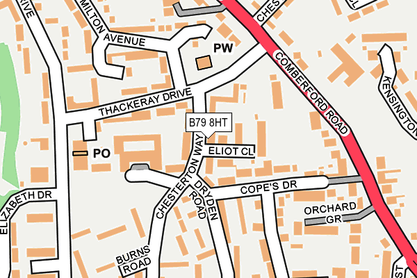 B79 8HT map - OS OpenMap – Local (Ordnance Survey)