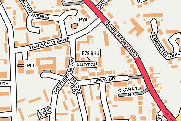 B79 8HU map - OS OpenMap – Local (Ordnance Survey)