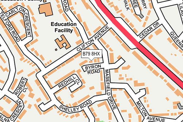 B79 8HX map - OS OpenMap – Local (Ordnance Survey)