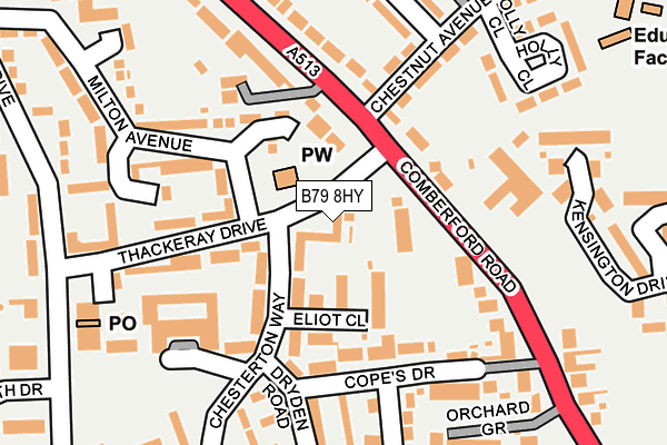 B79 8HY map - OS OpenMap – Local (Ordnance Survey)