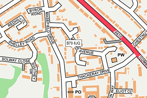 B79 8JQ map - OS OpenMap – Local (Ordnance Survey)