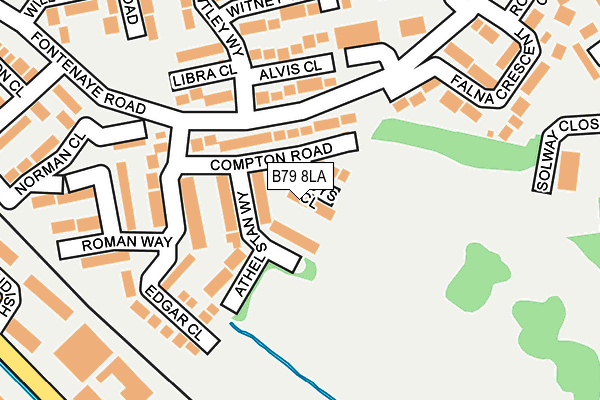 B79 8LA map - OS OpenMap – Local (Ordnance Survey)
