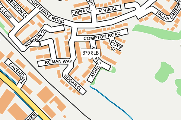 B79 8LB map - OS OpenMap – Local (Ordnance Survey)
