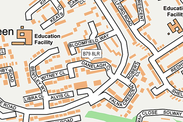 B79 8LR map - OS OpenMap – Local (Ordnance Survey)