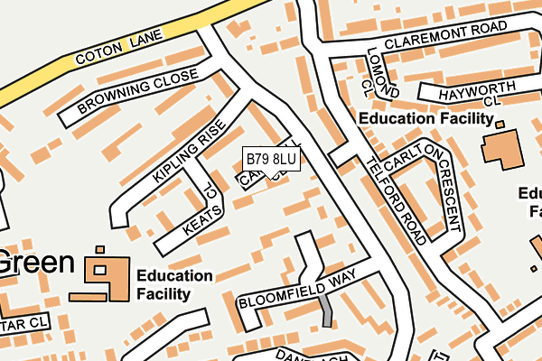 B79 8LU map - OS OpenMap – Local (Ordnance Survey)