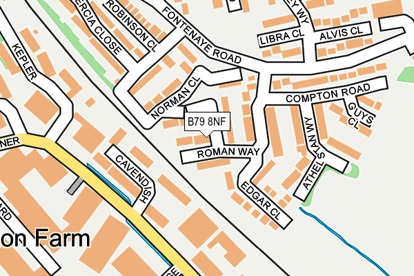 B79 8NF map - OS OpenMap – Local (Ordnance Survey)