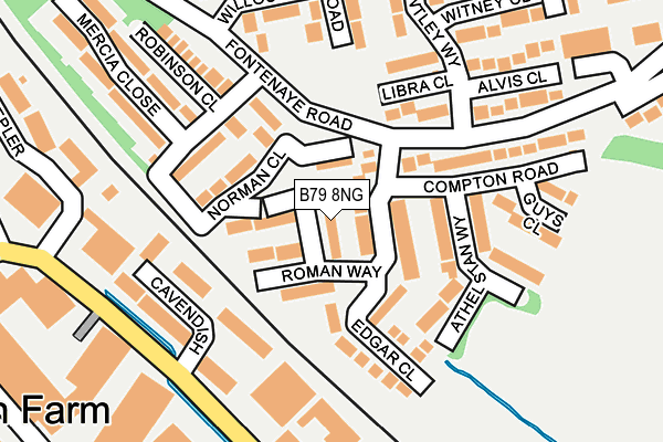 B79 8NG map - OS OpenMap – Local (Ordnance Survey)