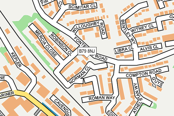 B79 8NJ map - OS OpenMap – Local (Ordnance Survey)