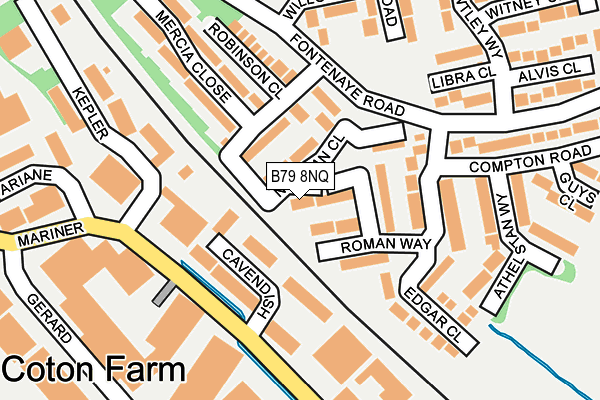 B79 8NQ map - OS OpenMap – Local (Ordnance Survey)