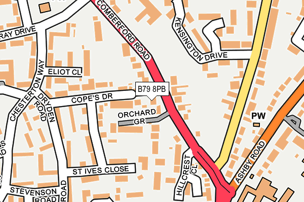 B79 8PB map - OS OpenMap – Local (Ordnance Survey)
