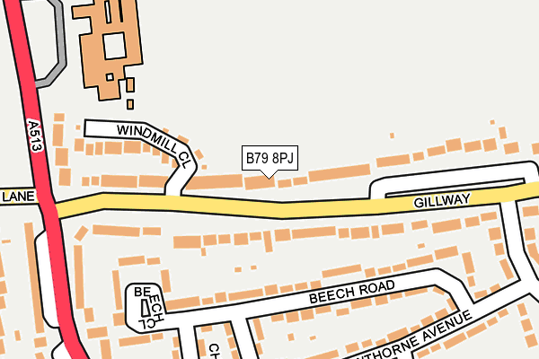 B79 8PJ map - OS OpenMap – Local (Ordnance Survey)