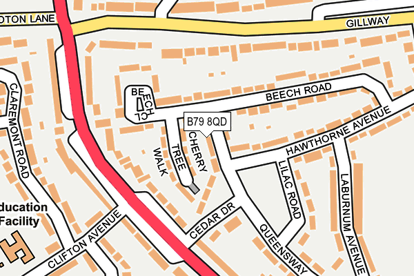 B79 8QD map - OS OpenMap – Local (Ordnance Survey)