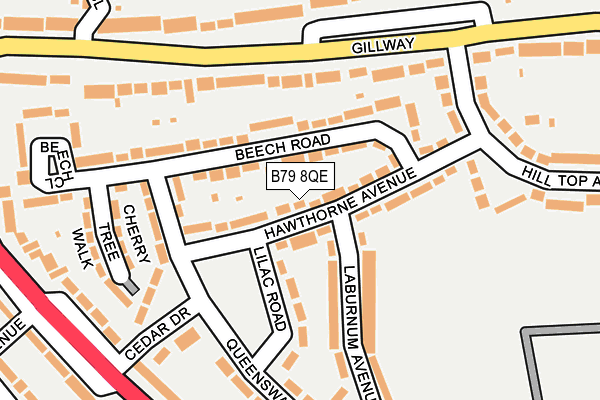 B79 8QE map - OS OpenMap – Local (Ordnance Survey)
