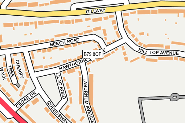 B79 8QF map - OS OpenMap – Local (Ordnance Survey)