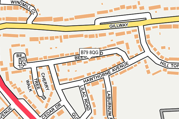 B79 8QG map - OS OpenMap – Local (Ordnance Survey)
