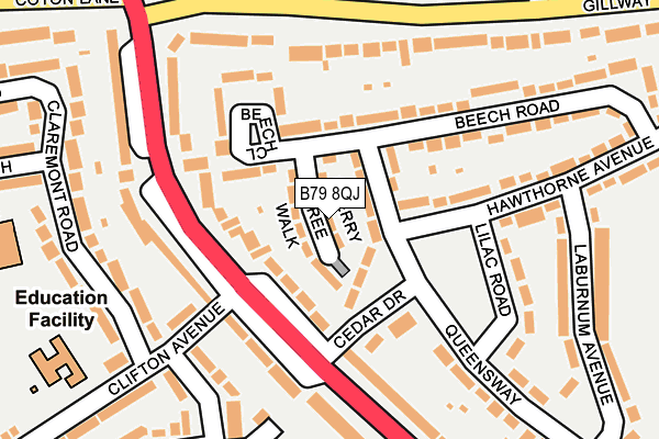B79 8QJ map - OS OpenMap – Local (Ordnance Survey)