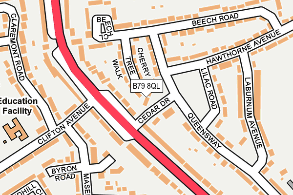 B79 8QL map - OS OpenMap – Local (Ordnance Survey)