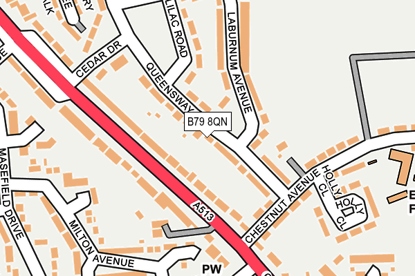 B79 8QN map - OS OpenMap – Local (Ordnance Survey)