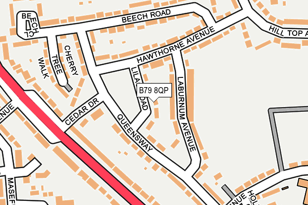 B79 8QP map - OS OpenMap – Local (Ordnance Survey)