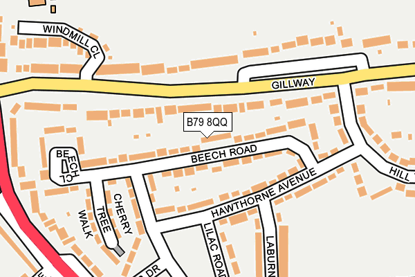 B79 8QQ map - OS OpenMap – Local (Ordnance Survey)