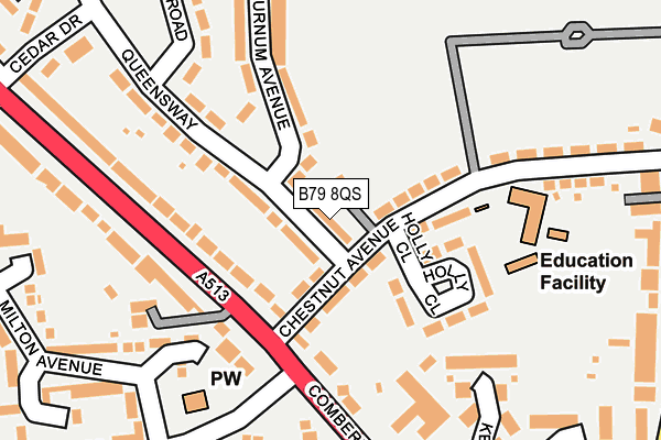 B79 8QS map - OS OpenMap – Local (Ordnance Survey)