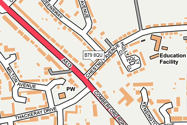 B79 8QU map - OS OpenMap – Local (Ordnance Survey)