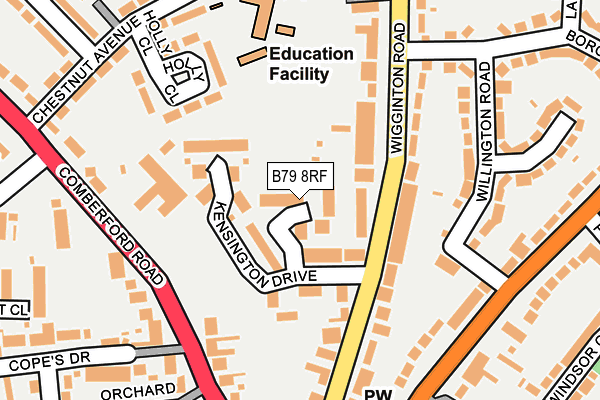 B79 8RF map - OS OpenMap – Local (Ordnance Survey)