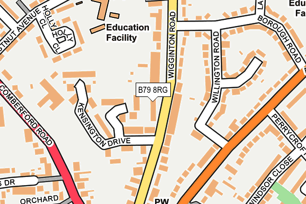 B79 8RG map - OS OpenMap – Local (Ordnance Survey)