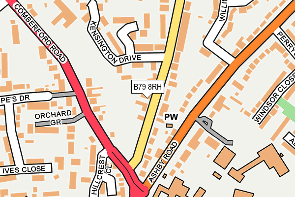 B79 8RH map - OS OpenMap – Local (Ordnance Survey)