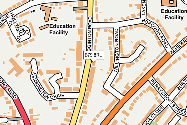 B79 8RL map - OS OpenMap – Local (Ordnance Survey)