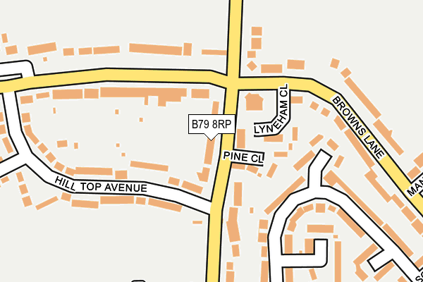 B79 8RP map - OS OpenMap – Local (Ordnance Survey)