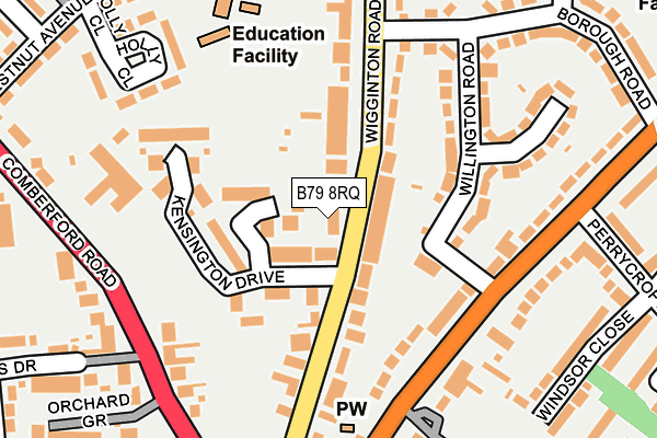 B79 8RQ map - OS OpenMap – Local (Ordnance Survey)