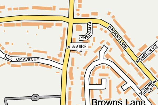 B79 8RR map - OS OpenMap – Local (Ordnance Survey)