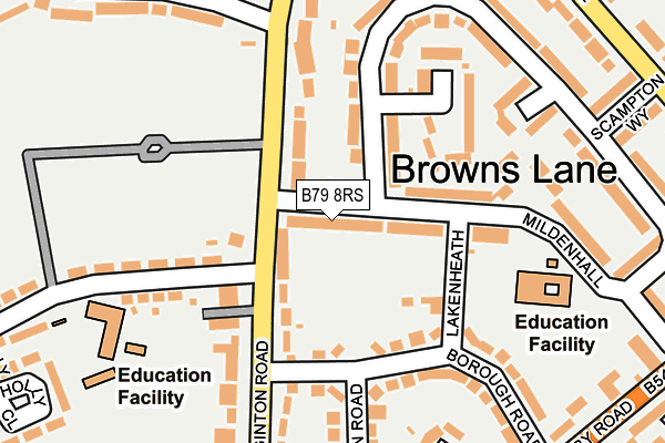 B79 8RS map - OS OpenMap – Local (Ordnance Survey)