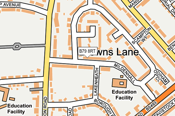 B79 8RT map - OS OpenMap – Local (Ordnance Survey)