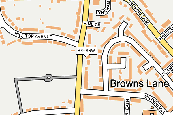 B79 8RW map - OS OpenMap – Local (Ordnance Survey)