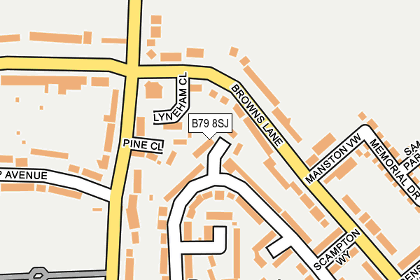 B79 8SJ map - OS OpenMap – Local (Ordnance Survey)