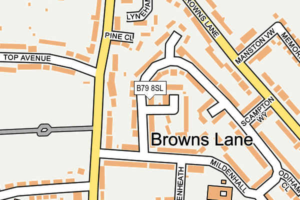 B79 8SL map - OS OpenMap – Local (Ordnance Survey)