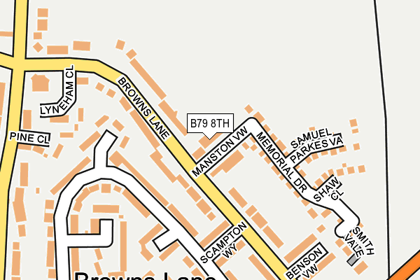 B79 8TH map - OS OpenMap – Local (Ordnance Survey)