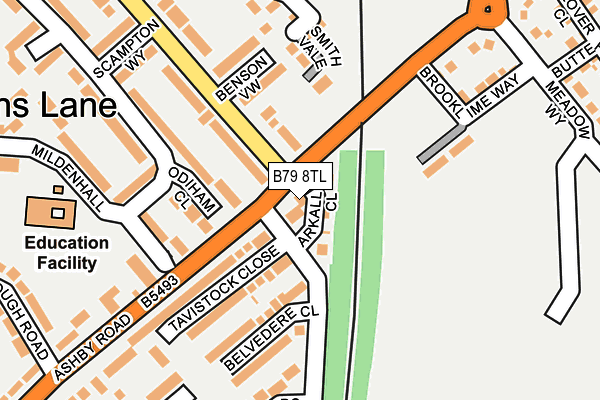 B79 8TL map - OS OpenMap – Local (Ordnance Survey)