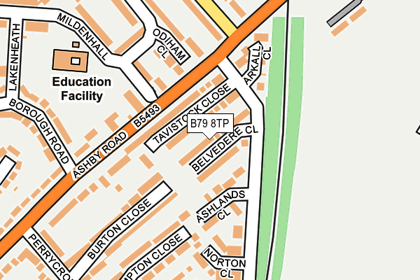 B79 8TP map - OS OpenMap – Local (Ordnance Survey)
