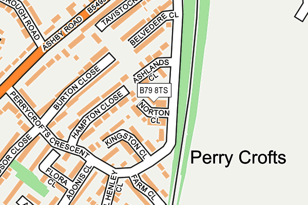 B79 8TS map - OS OpenMap – Local (Ordnance Survey)