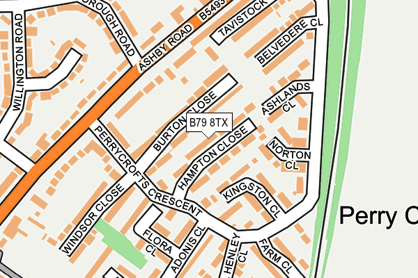 B79 8TX map - OS OpenMap – Local (Ordnance Survey)