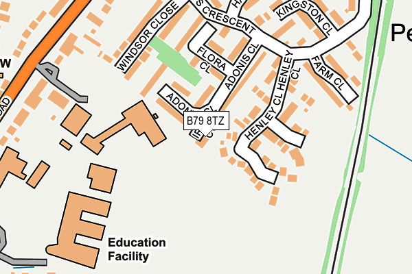 B79 8TZ map - OS OpenMap – Local (Ordnance Survey)