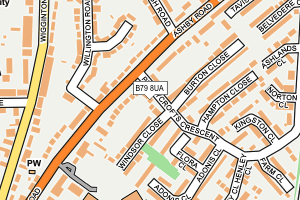 B79 8UA map - OS OpenMap – Local (Ordnance Survey)