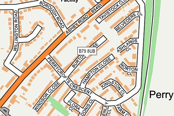 B79 8UB map - OS OpenMap – Local (Ordnance Survey)