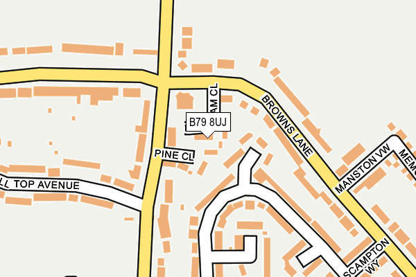 B79 8UJ map - OS OpenMap – Local (Ordnance Survey)