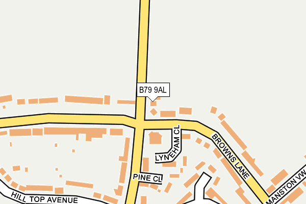 B79 9AL map - OS OpenMap – Local (Ordnance Survey)
