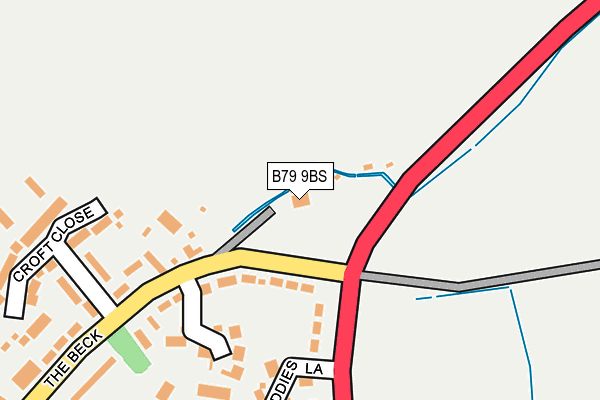 B79 9BS map - OS OpenMap – Local (Ordnance Survey)